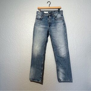 Zara Straight Leg Button Fly Jeans